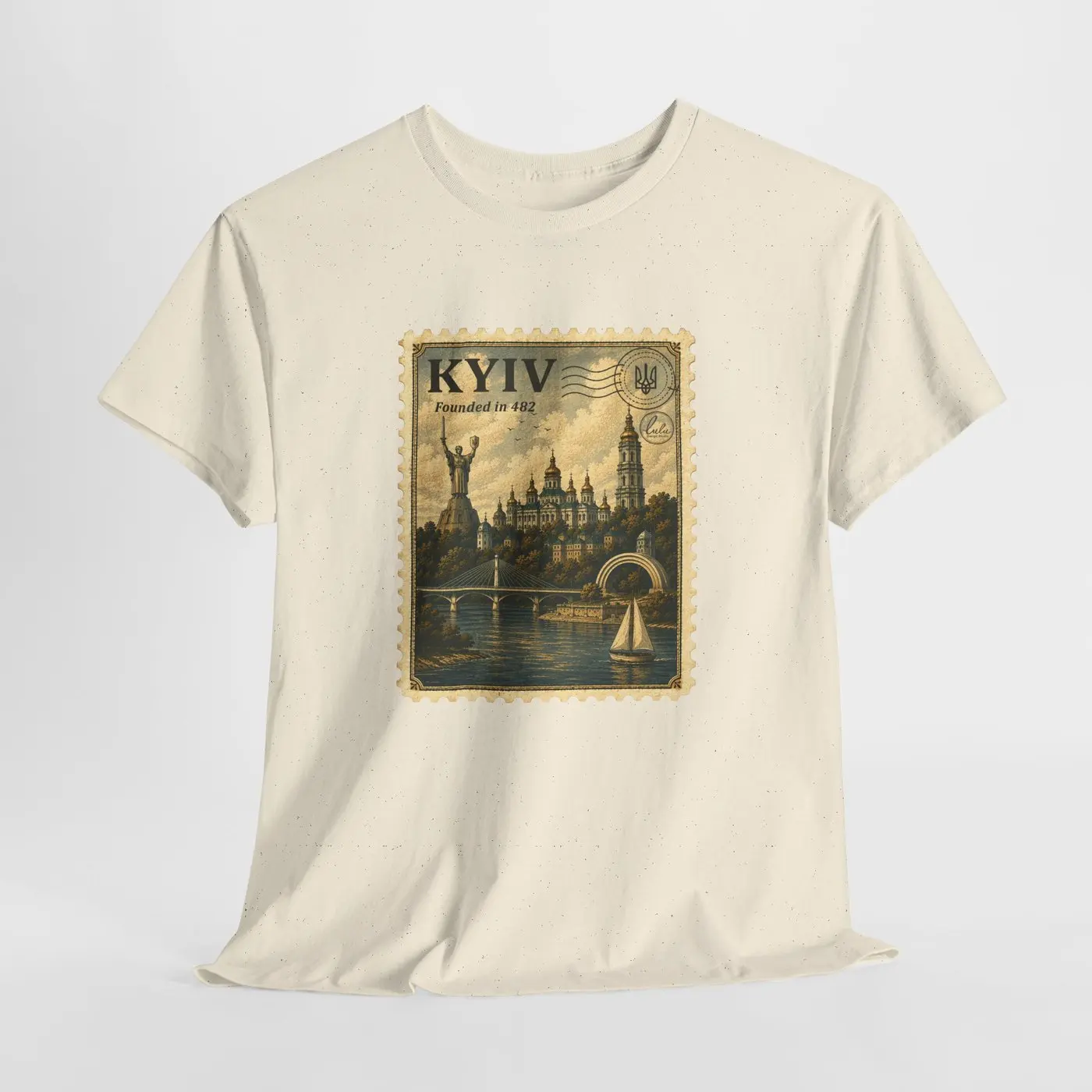 The Kyiv T-shirt shown upright against a plain background, the cut of the shirt visible