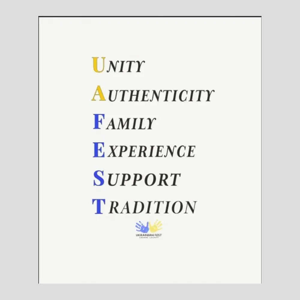 Les six valeurs UAFEST en acrostiche : Unity, Authenticity, Family, Experience, Support, Tradition