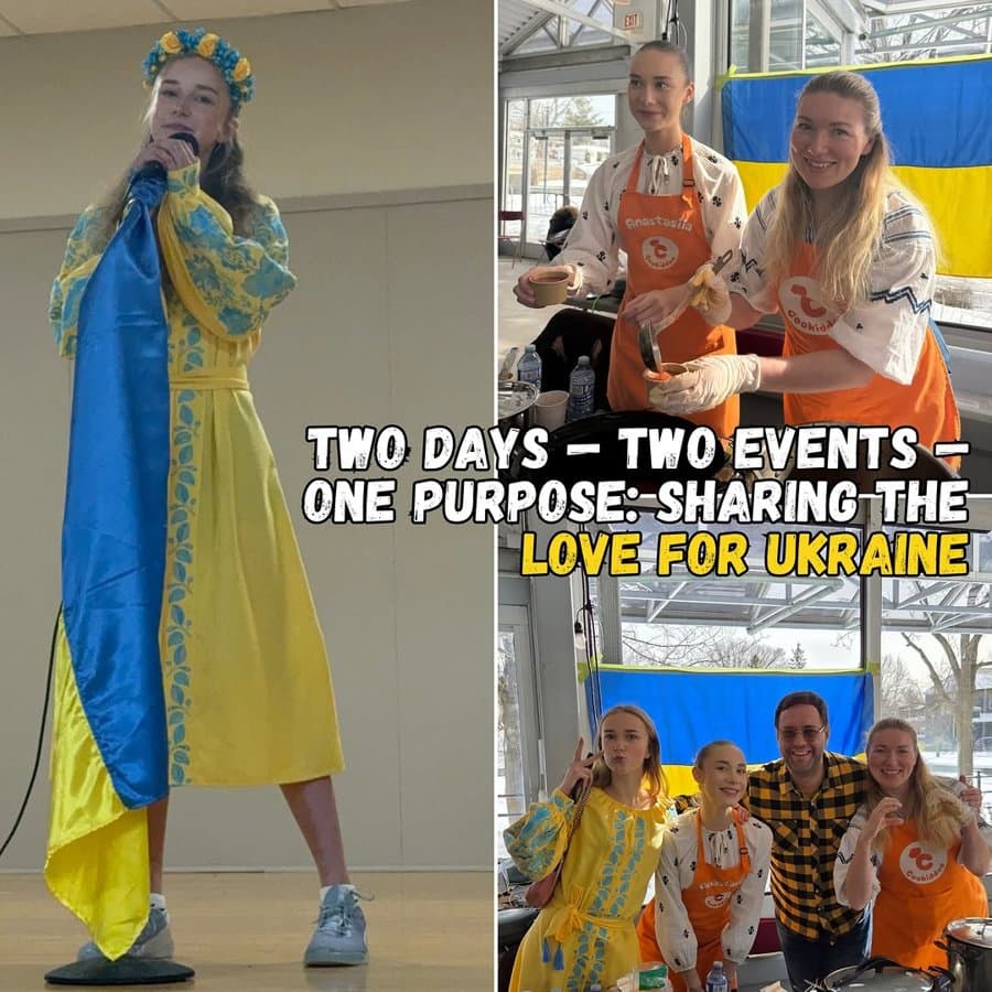 Marta bringing Ukrainian song to the stage in Smiths Falls, 2026