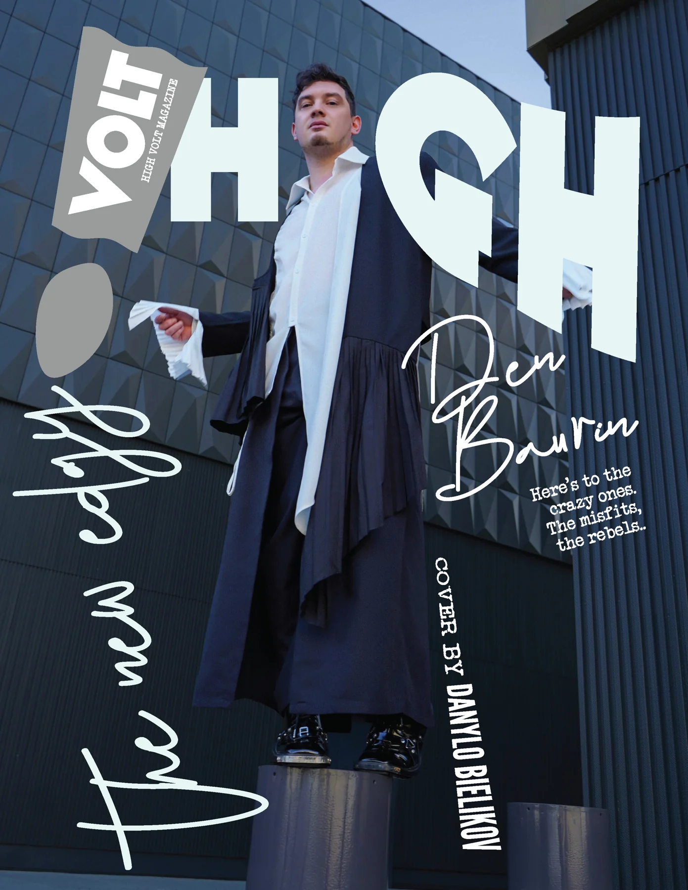 HIGH VOLT MAGAZINE cover featuring DEN BAURIN, "cover by Danylo Bielikov", from his Magazines gallery
