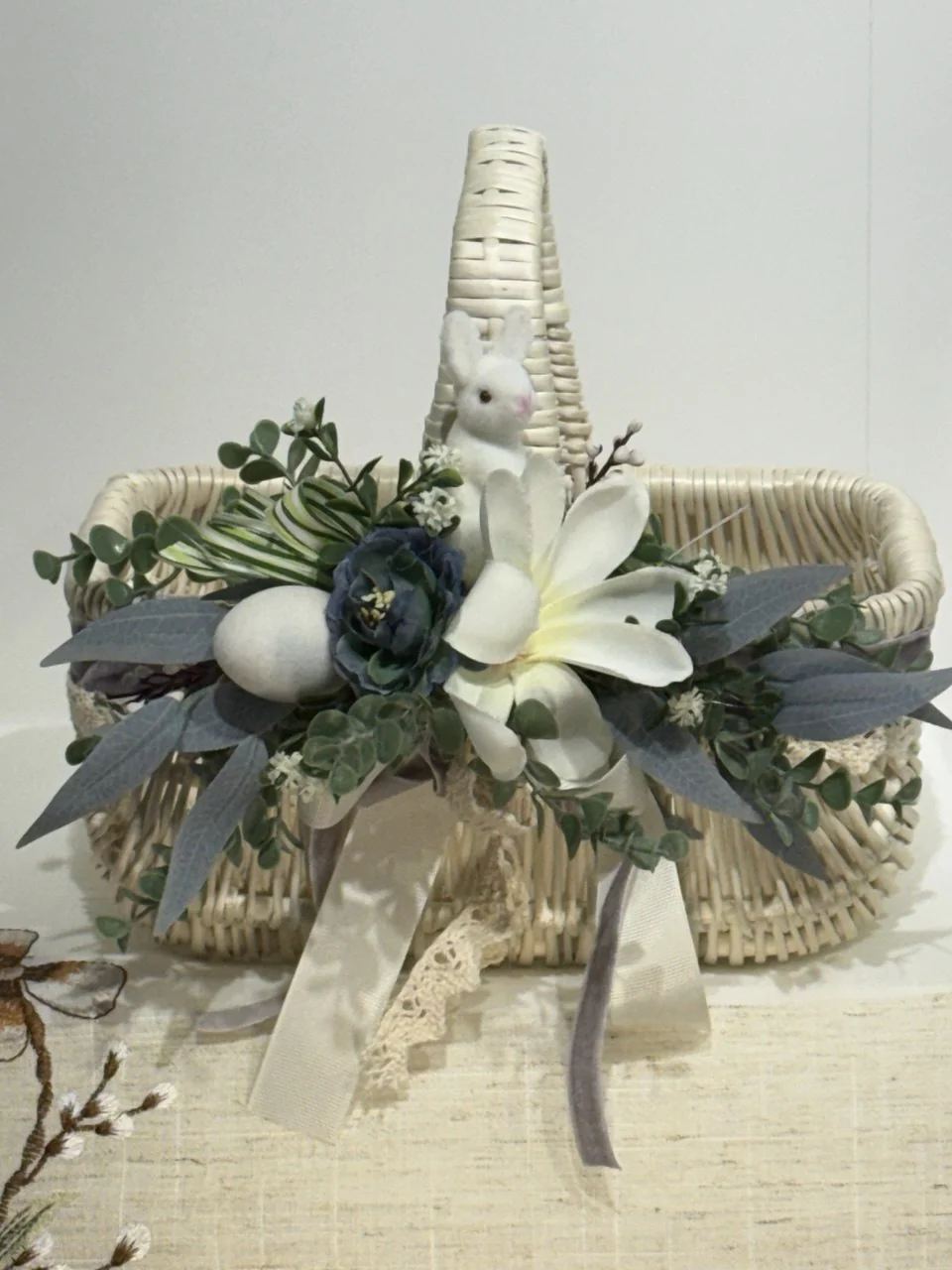 Decorated Easter basket arrangement