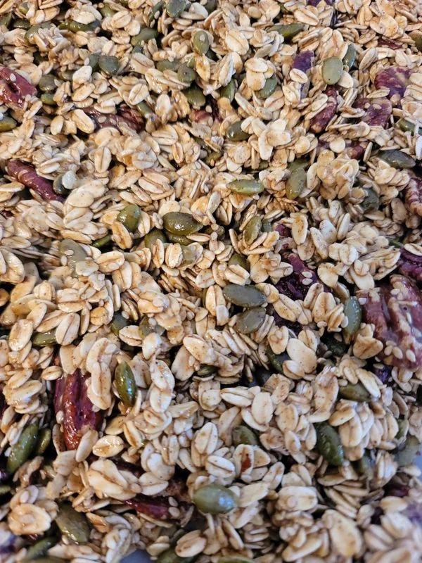 Tahini crunch granola — gluten-free and vegan